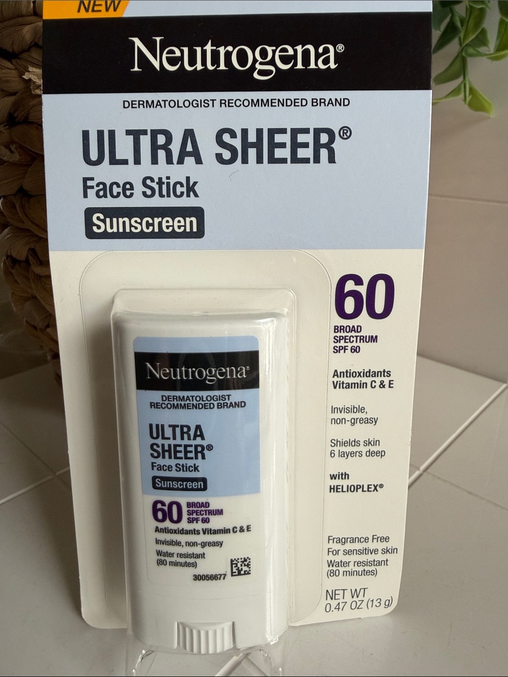 Neutrogena Ultra Sheer Face Stick Sunscreen SPF 60